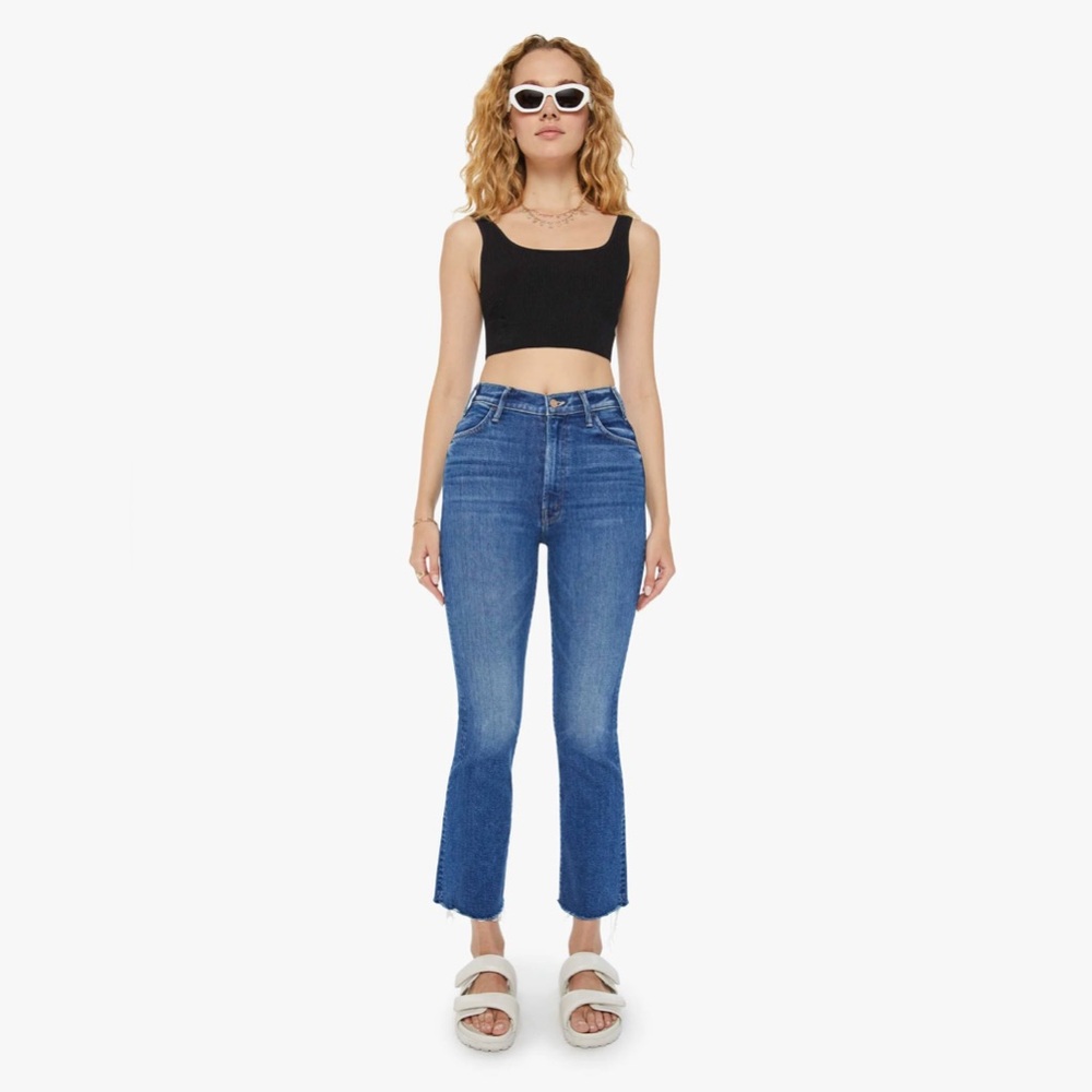 Mother Hustler Ankle Fray Jeans